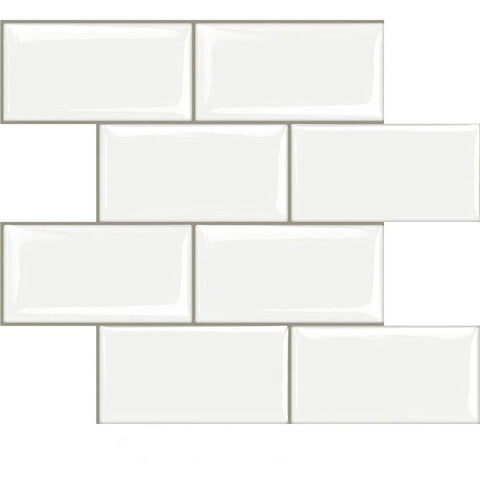 10Pcs Peel and Stick 2.5mm Backsplash Tiles, SW0900 (Ver. 2)