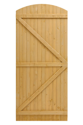 Livingandhome Semi Braced Arch Top Strong Wooden Garden Gate, LG1215