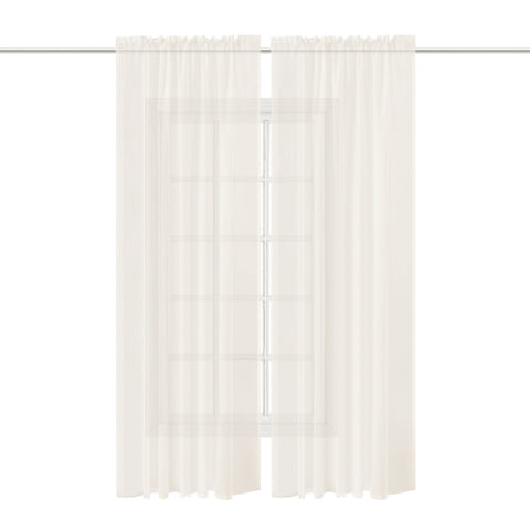 Solid Colour Sheer Polyester Curtains Pair, LY0213 (Ver.2)