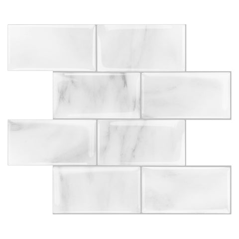 10Pcs Peel and Stick 2.5mm Backsplash Tiles, SW0899 (Ver. 2)