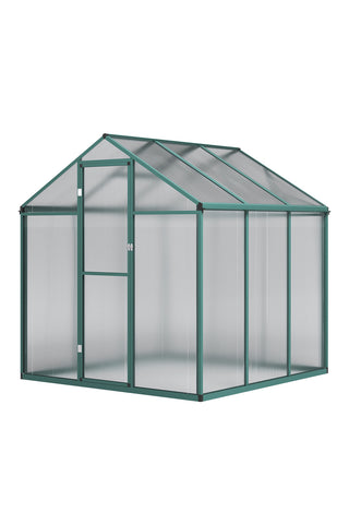 Aluminium Polycarbonate Apex Greenhouse, PM1383PM1384