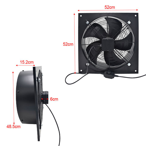 Livingandhome Ventilation Wall-Mounted Exhaust Axial Fan 18-inch, FI0151