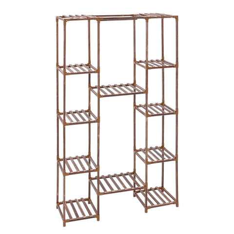 Livingandhome Multi-tier Wood Plant Stand Flower Display Shelf, SW0615