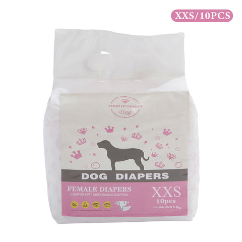 10Pcs All-absorb Disposable Female Dog Diapers, CT0509