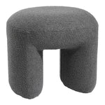 Livingandhome Modern Teddy Bear Fur Upholstered Ottoman, ZH1367