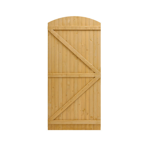 Livingandhome Semi Braced Arch Top Strong Wooden Garden Gate, LG1214