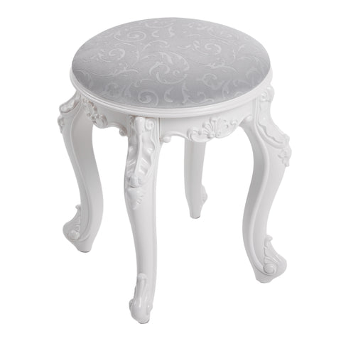 Elegant Round Upholstered Dressing Makeup Stool for Vanity, ZH1449