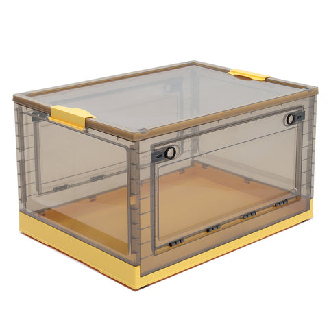 41x30x25cm Transparent Folding Storage Box with Wheels Home Organizer, WZ0026