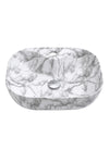 White Ceramic Marble Vessel Sink, DM0653