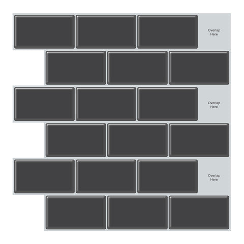 10Pcs Peel and Stick 1.2mm Backsplash Tiles, SW0887 (Ver. 2)