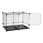 Black Iron Dog Crate with Removable Tray, CT0670 (Ver.2)