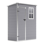 5X3FT Garden Plastic Storage Shed with Lockable Door, PM1714PM1715