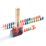 Pink Creative Automatic Domino Laying Train Toy with Light for Children, SI0134