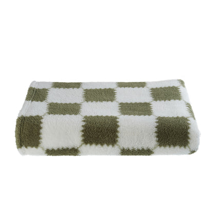 Plush Reversible Checkered Throw Blanket, SW0973 (Ver.2)