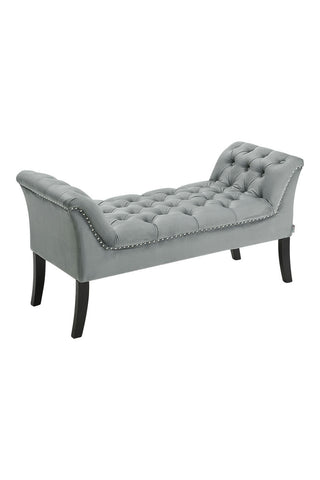 Grey Velvet Upholstered Bedroom Bench, XY0506 (Ver.2)