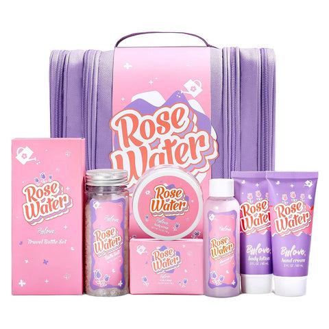 Rose Water Scent Spa Bath Set Travel Toiletry Kit, AJ0251