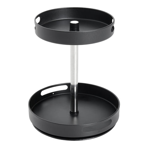 Lifeideas Organizer 2 Tier Metal Turntable with Height Adjustment, KT0023