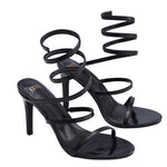 Pair of Spiral Ankle Wrap Strap High Heels Sandals, JW0174 (Ver.2)