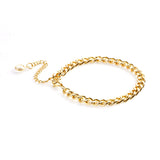 14K Gold Plated Chain Bracelets set, CA290002