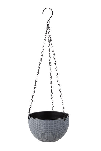 3Pcs Decorative Hanging Round Plastic Plant Pot Set with Drainage Holes and Chains, YZ0015 (Ver.2)