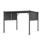 Outdoor Retractable Steel Pergola with Canopy, LG1361LG1362 (Ver. 2)