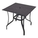 Garden Metal Slatted Coffee Table with Two Rattan Chairs,LG1380LG0791