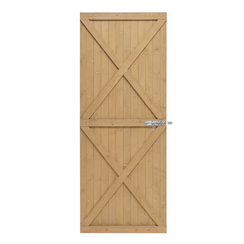 Livingandhome Garden Flat Top Pine Wood Gate Kit, PM1395