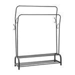 Double-Rod Metal Clothes Rack with Hooks, LY0126 (Ver. 2)