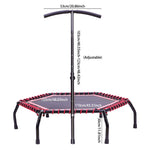 48in Bungee Cords Hexagonal Trampoline with Adjustable T-Bar Handle, DM0891