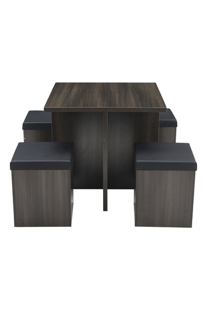 Livingandhome Table and 4 Stools Set, ZH1557ZH1558