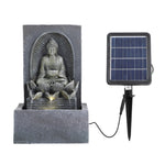 Garden Sanctuary Outdoor Solar-Powered Water Fountain Decor, AI1384