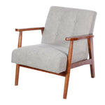 Livingandhome Solid Wooden Frame Upholstered Tufted Armchair, FA0403