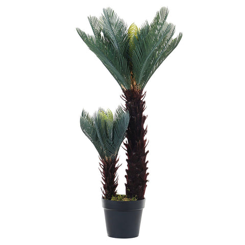 Livingandhome Artificial Double Cycas Decorative Plant in Planter, PM0911