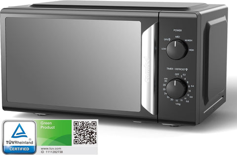 Black 19L 5-level Power Kitchen Manual Microwave Oven with Timer 700W, AJ0703