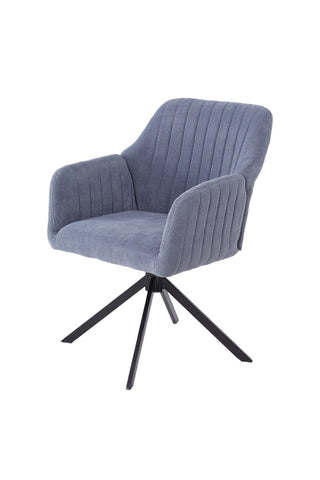 Grey Upholstered Leisure Swivel Chair with Metal Legs, ZH1590 (Ver.2)