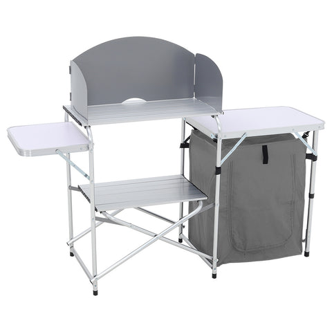 Livingandhome Outdoor Protable Camp Kitchen with Zippered Storage, AI1018