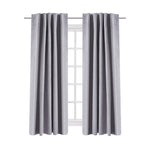 Solid Colour Faux Linen Polyester 100% Curtains Pair, LY0207 (Ver.2)