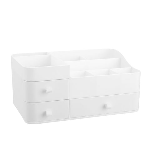 Livingandhome Large Makeup Organizer Storage with Drawers White, SC1591