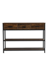 H&O Direct Vintage Console Table with Drawers and Shelves, XY0378