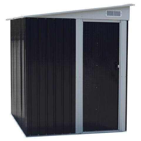 5X7FT Sliding Door Pent Roof Garden Tool Shed Outdoor Patio Storage House, PM1326PM1327