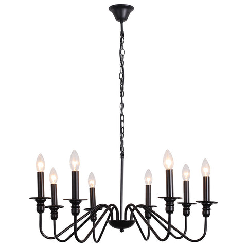 Vintage Style 8-Light Candle Pendant Light, FI0394