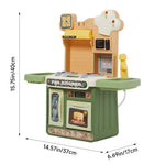 Kids Pretend Kitchen Playset with Sounds, Light and Play Food, SI0202(Ver.2)