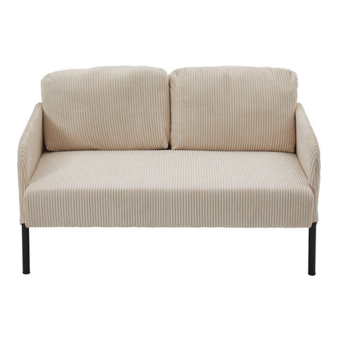 2-Seat Off-White Corduroy Sofa for Living Room, XY0467(Ver.2)