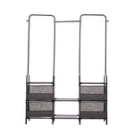 Metal Freestanding Garment Rack with Shelves, LY0127 (Ver. 2)