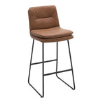 Livingandhome 2Pcs Modern Faux Leather Breakfast Bar Stool, ZH1536