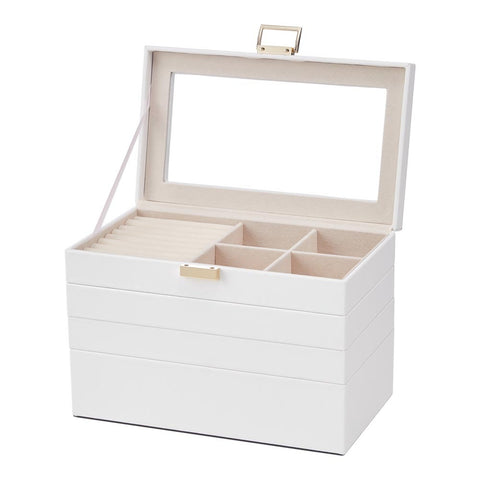 4-Tier Jewellery Storage Box with Transparent Lid, SO0051