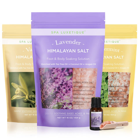 3 Pcs Bath Epsom Salts with Himalayan Bath Salt Set, AJ0248