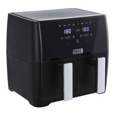 Livingandhome 8L Touch Screen Dual Basket Air Fryer, DM0721