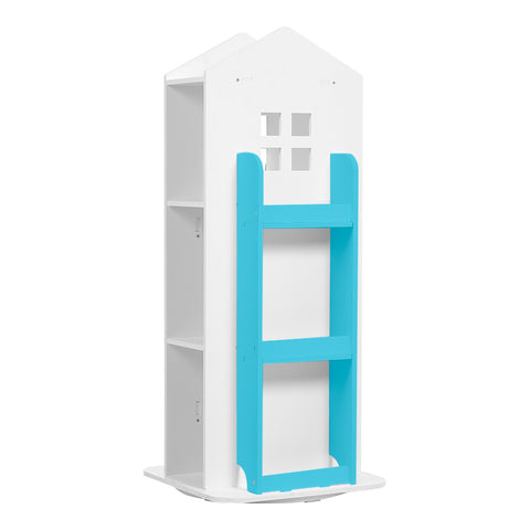 Livingandhome Kids' House Frame Rotating Bookshelf, XY0272