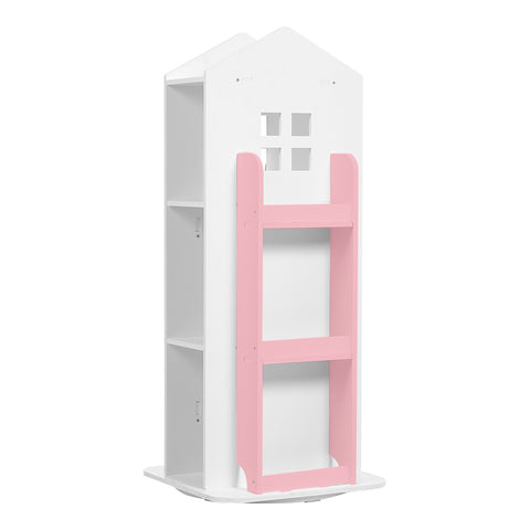 Livingandhome Kids' House Frame Rotating Bookshelf, XY0273